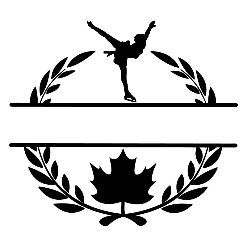 Canada maple leaf figure skating laurel wreath