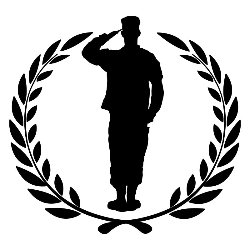 Respect soldier laurel wreath greets