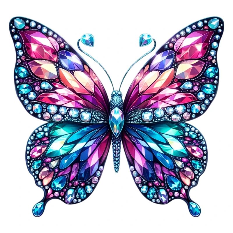 Butterfly, Diamond, Diamonds, Crystals, Crystal