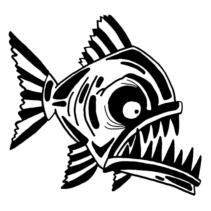 Fleischfressender Schwarzfisch