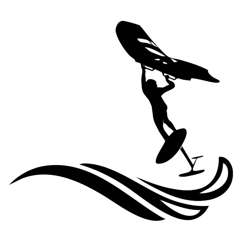 Wingfoiler on wave