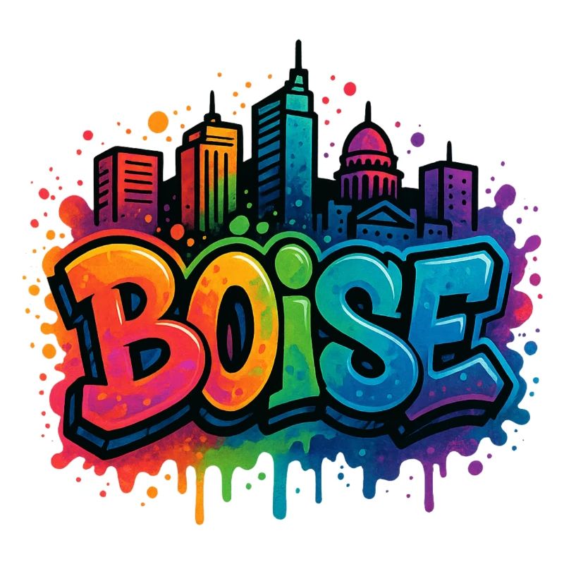 Skyline de graffitis de Boise