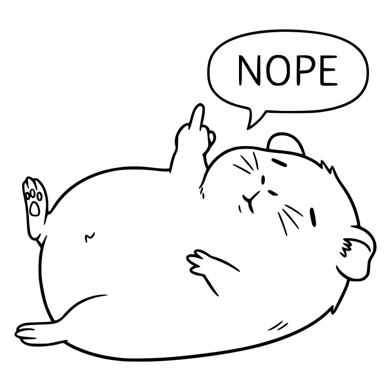 Nope Guinea Pig | Cute statement design