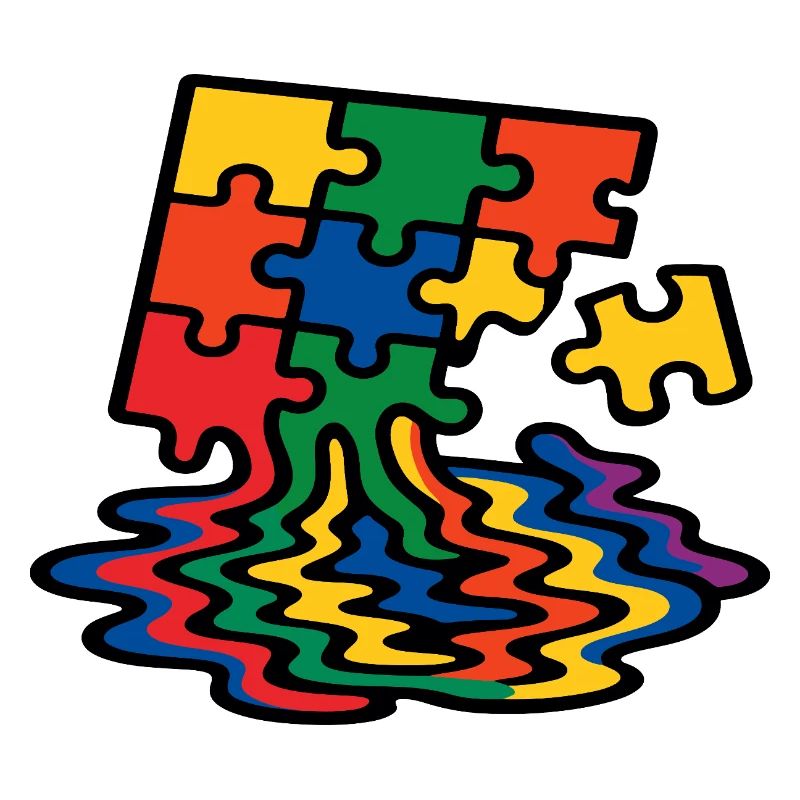 Rainbow Puzzle Tree Splash