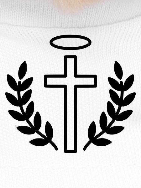 Christian Cross with Halo & Laurel