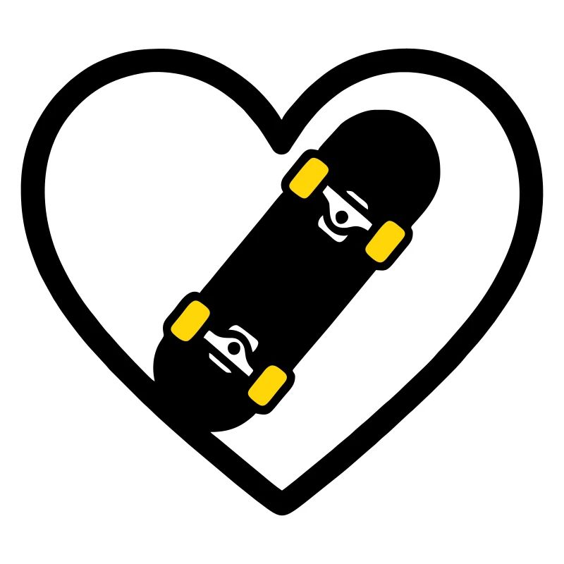 Skateboard Herz Sport Street Leidenschaft