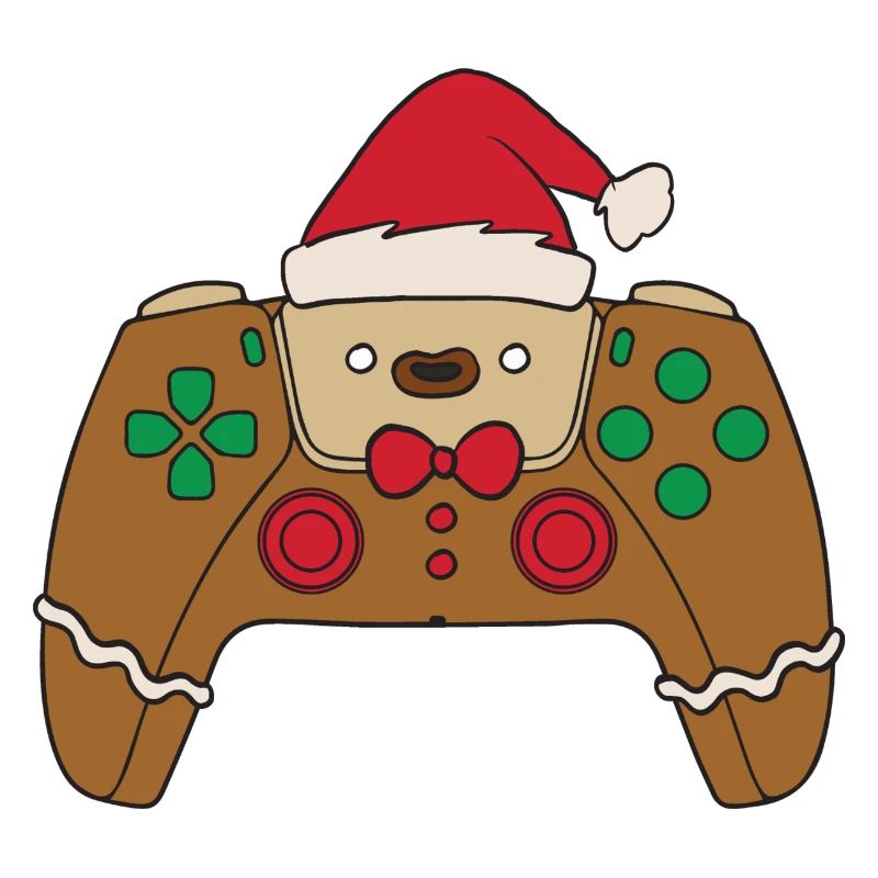 Gingerbread Video Game Controller Christmas Player