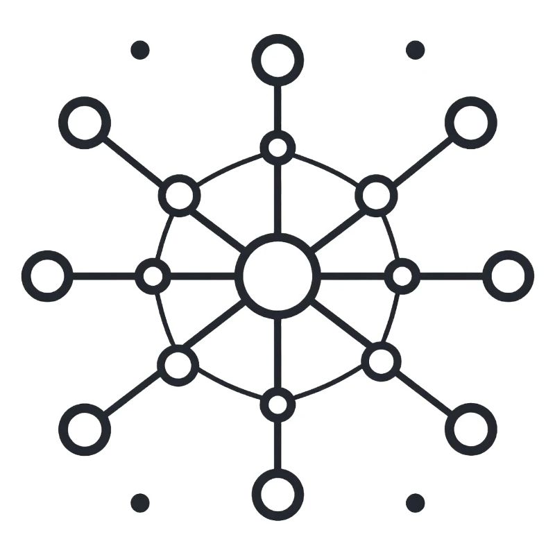 Central Network Star Pattern