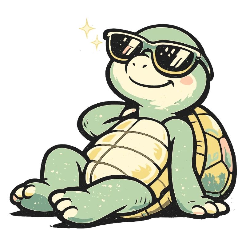 Turtle with sunglasses