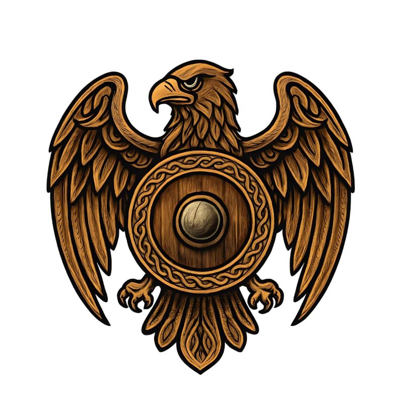 Golden Eagle Round Shield