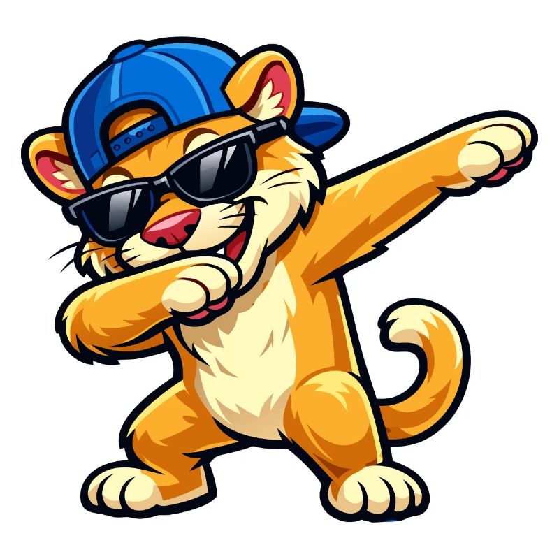 Cougar en train de dabber