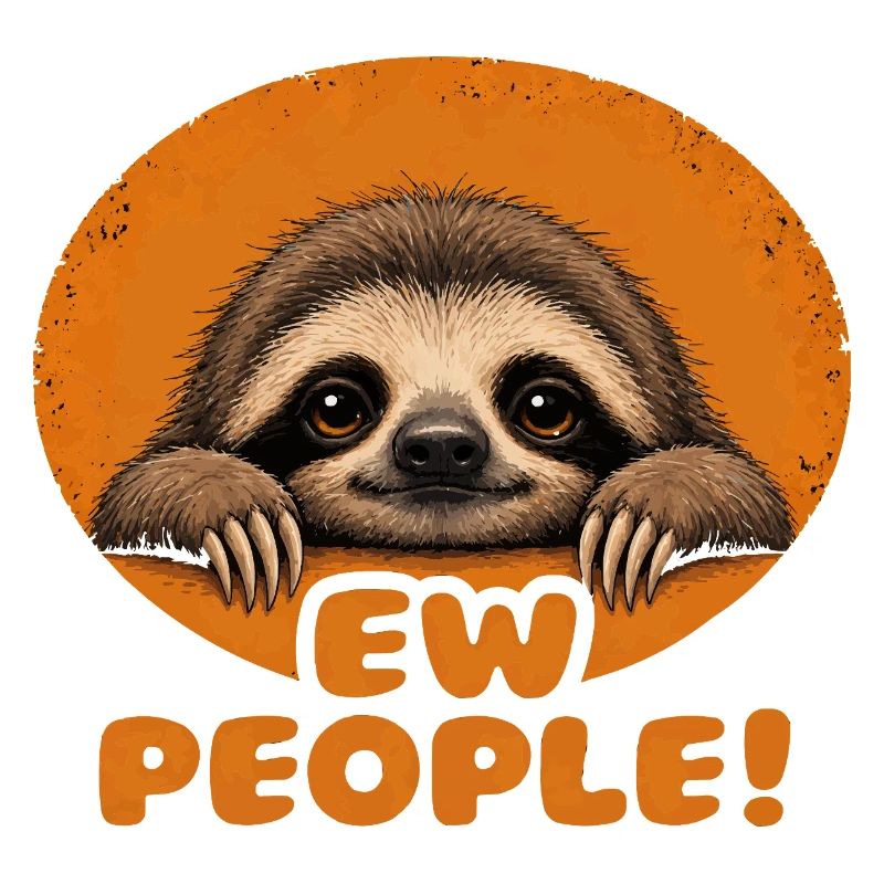 Slow Sloth in the Orange Circle