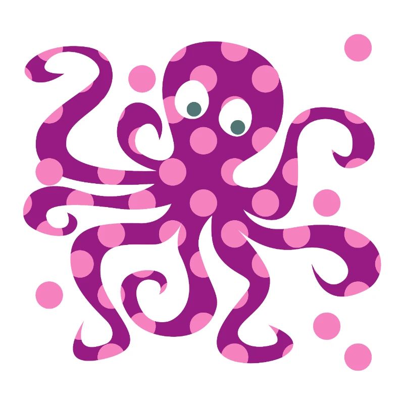 Octopus Dots Squid Pink Nursery