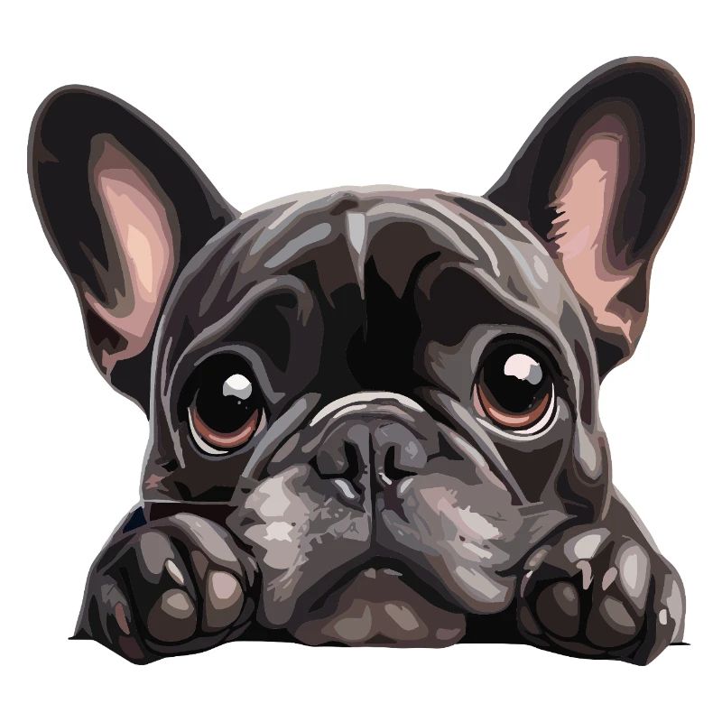 Cuddly Buldog Eye-Catching Graphic