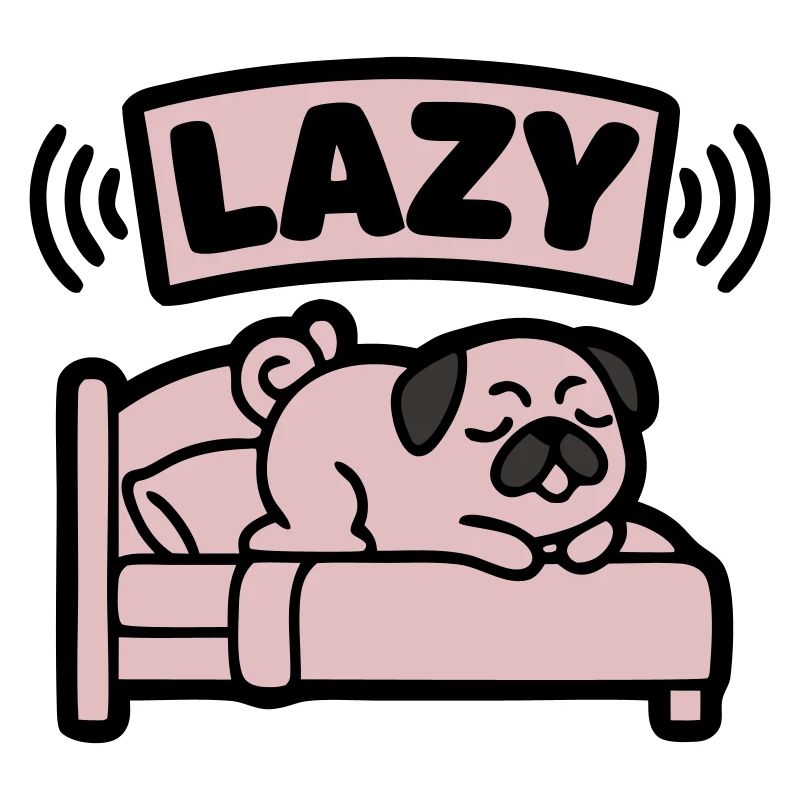 Lazy Pug Dog Bed Introvert
