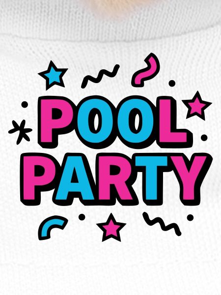 Pool Party 90s Lettering