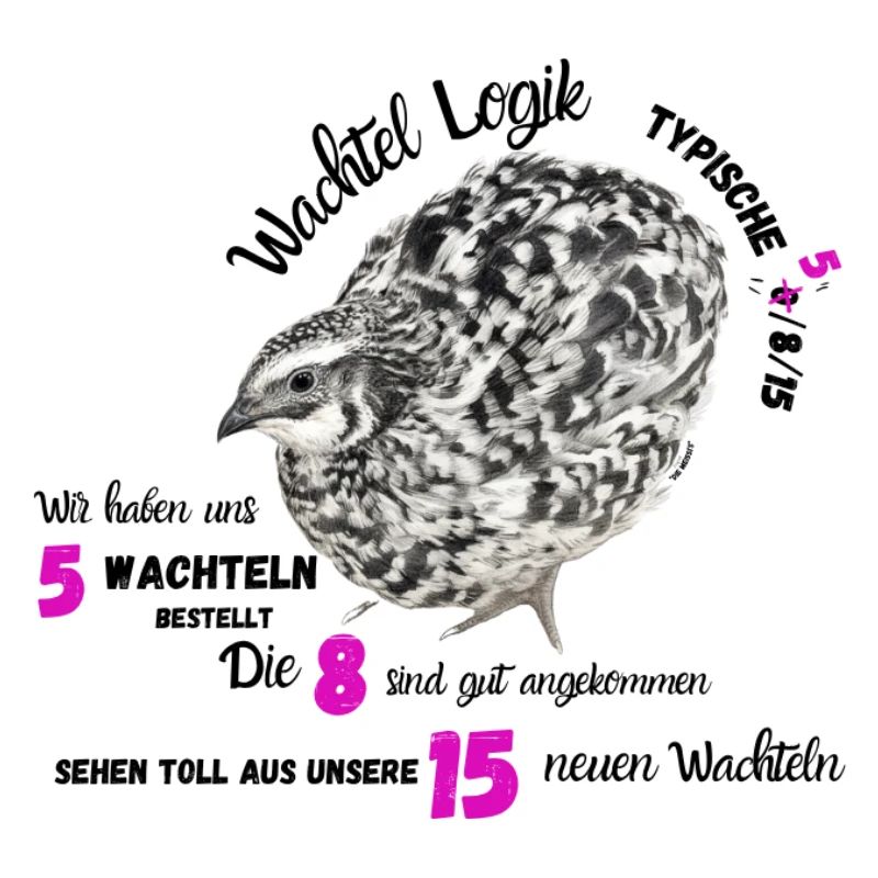 Quail - with neon numbers