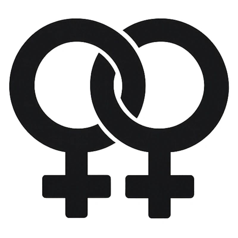 Symboles féminins entrelacés