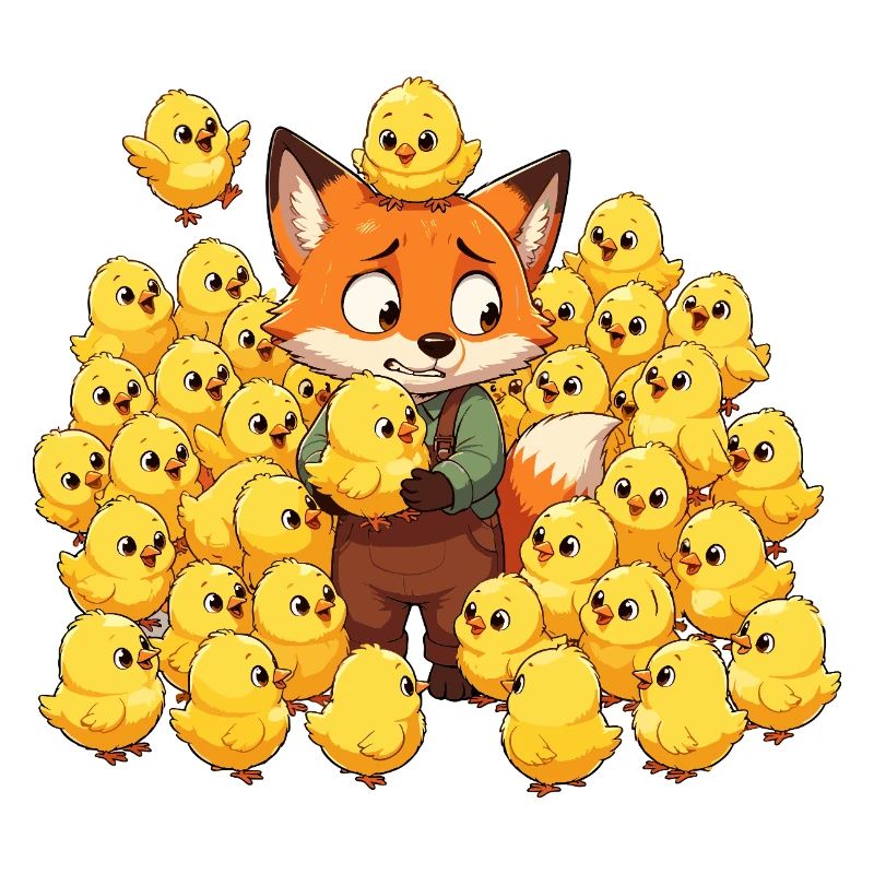 Fox with chick joys