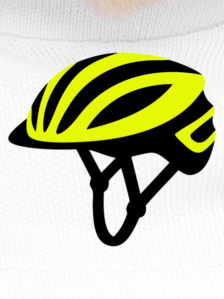 Yellow Bicycle Helmet Graphic