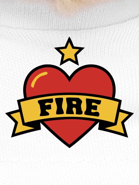 Fire Brigade Heart Fire Crest