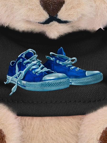 Blue sneaker print