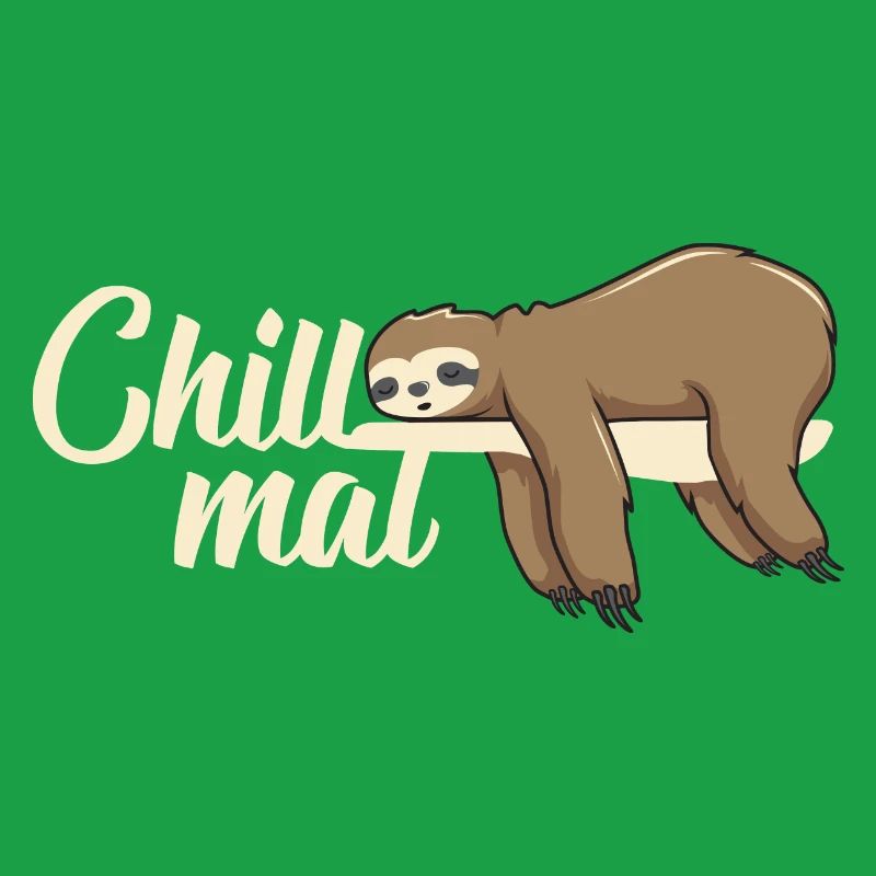Funny chill times sloth while relaxing