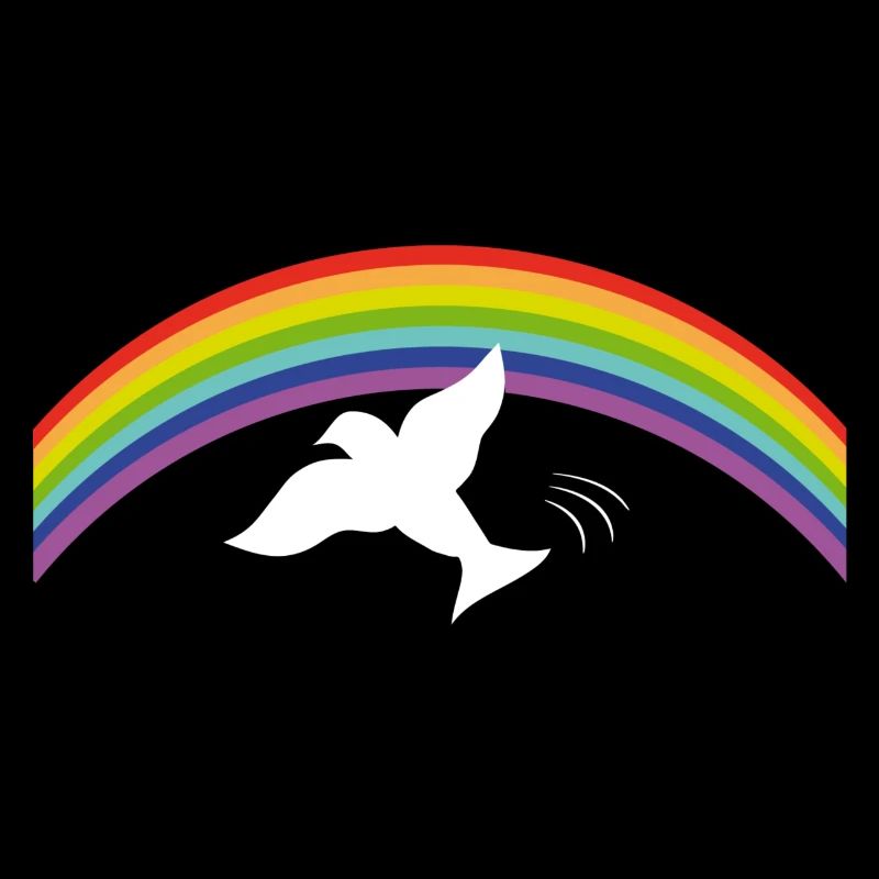 RAINBOW Regenbogen with peace dove