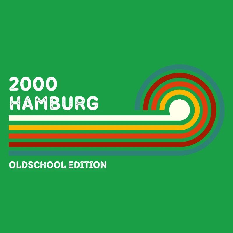 Hamburg Retro Shirt 2000 Zip Code Souvenir Zip Code