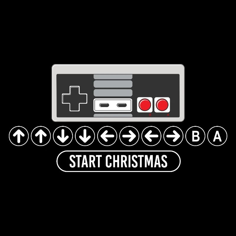 Cheat Code Start Christmas Gaming Gamer Video Game