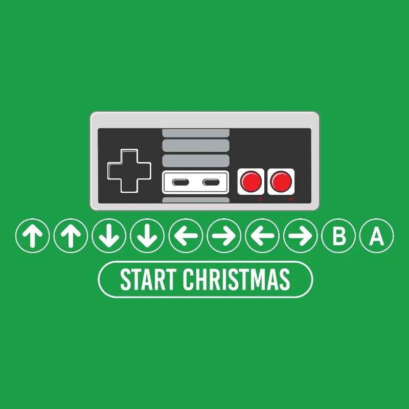 Cheat Code Start Christmas Gaming Gamer Video Game