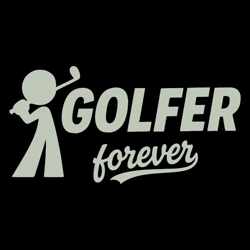 Silhouette du golfeur éternel