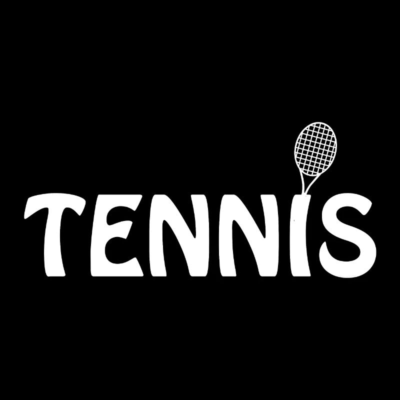 Tennisschläger-Weißtext