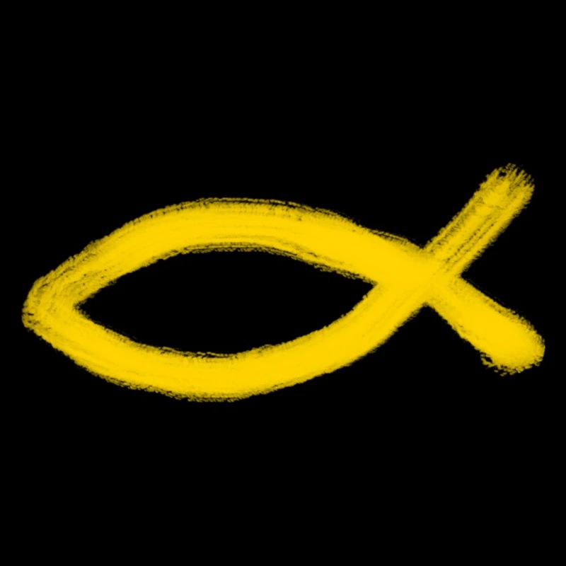 poisson Jésus jaune poisson Ichthys poisson