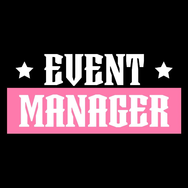 Event Manager tshirt rose noir