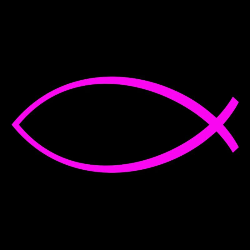 Ichtus fish solid pink