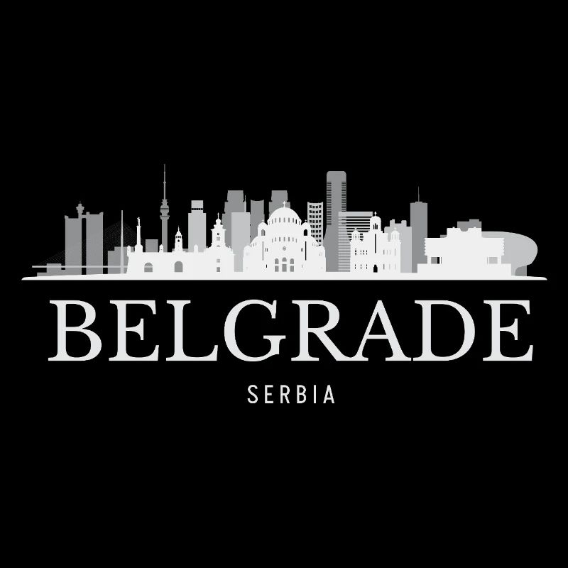 Silhouette de Belgrade, Belgrade Serbie