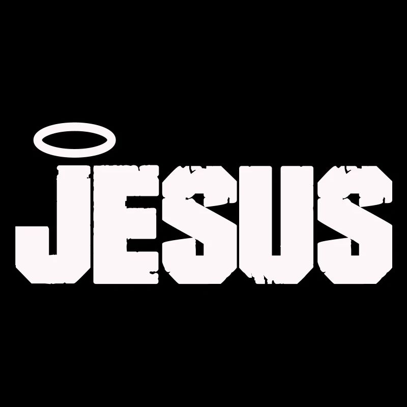 Jesus lettering with halo