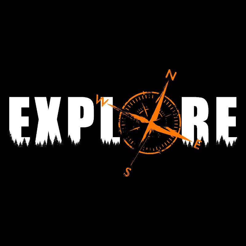 Explore Motiv mit einem Kompass