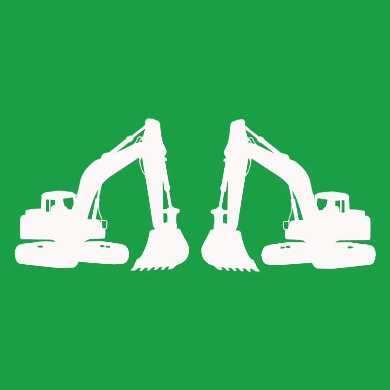 Doppel Bagger Silhouette