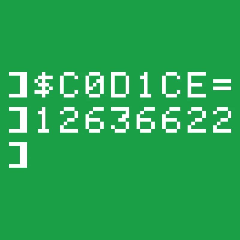 C0D1CE Codice 8-Bit Esadecimal Code Nerd Pix