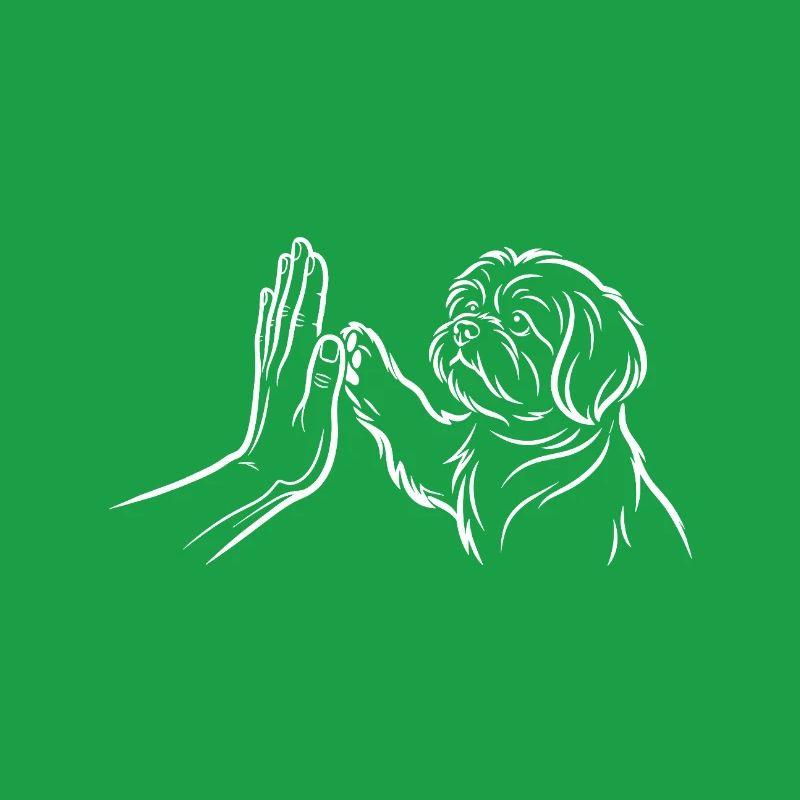Dog Handshake High Five Paw Human Connection