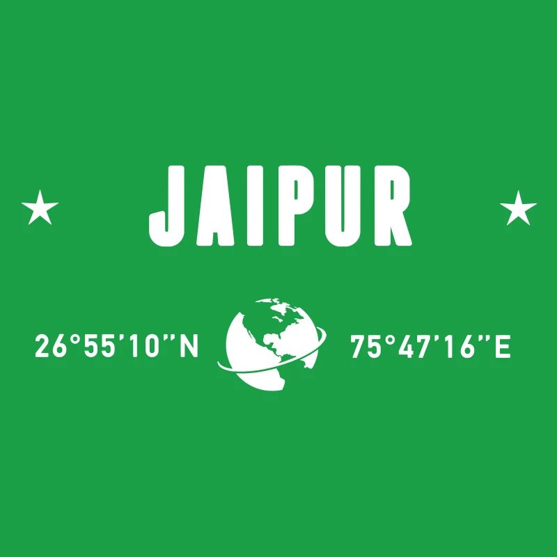 Jaipur Inde Coordonnées Planète Terre Blanche