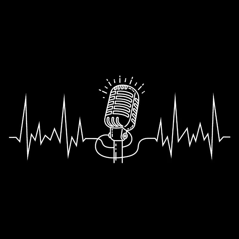 wave line microphone white