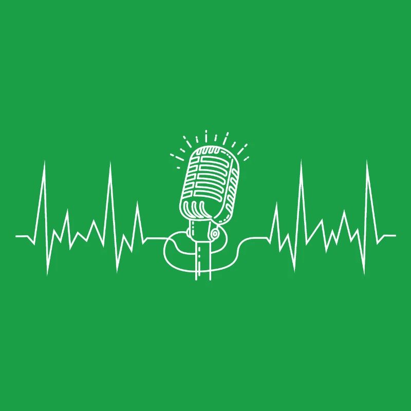 wave line microphone white