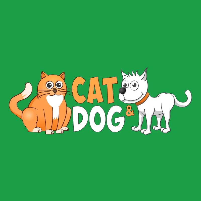 Image joyeuse d’un chat et d’un chien.