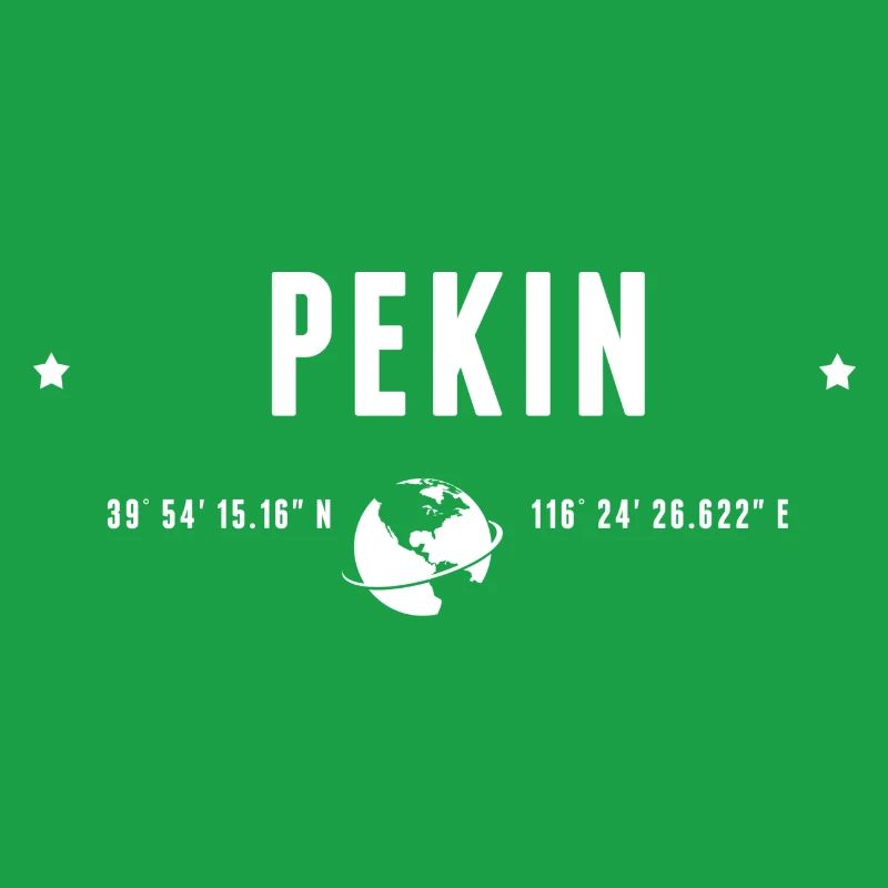 Beijing Stylized Geographical Coordinates
