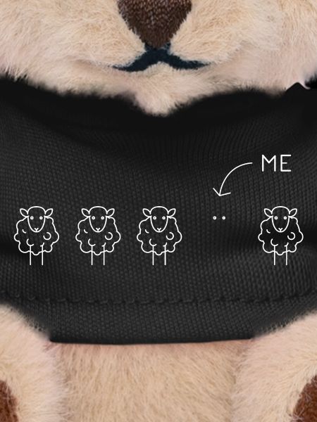 Black Sheep Funny Illustration Statement