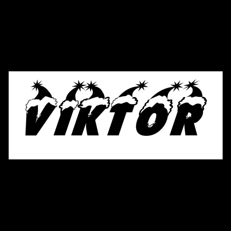Viktor Silhouette mit Sternmotiven
