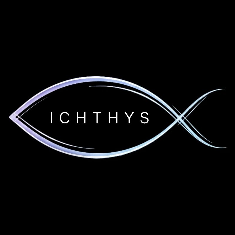 Ichthys - Motif poisson aux lignes élégantes